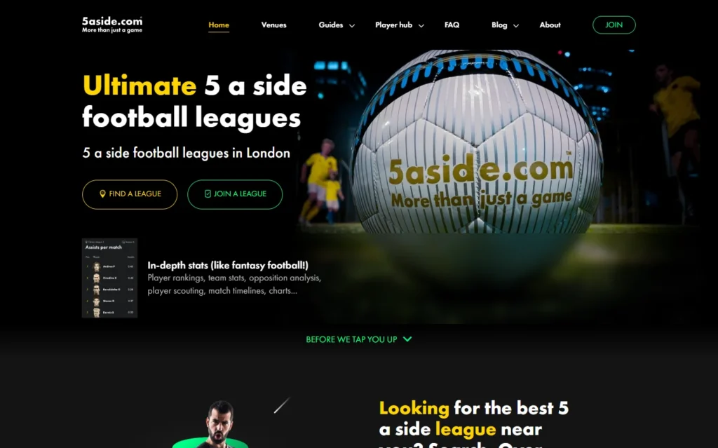 5 Aside Football League in London